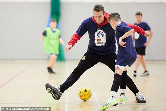 Paul Mullin took part in a community autism football session run by Wrexham last October.