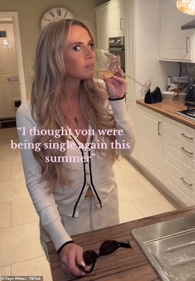 And revealing that 'hot girl summer' is off the table, Faye posted a cryptic video on TikTok referring to being single over the summer.