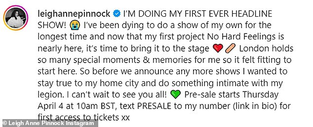 1712092897 168 Leigh Anne Pinnock announces her first solo headline show in London