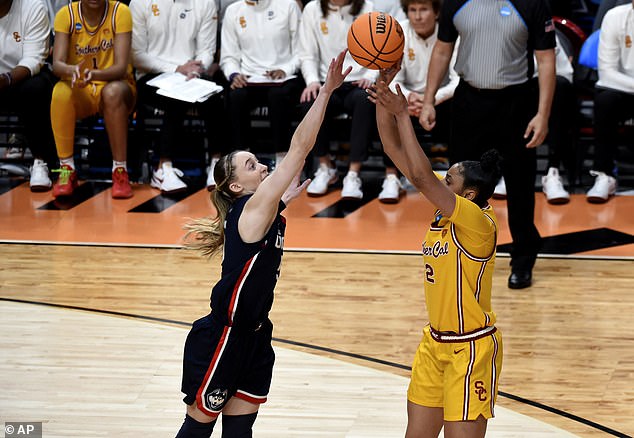 Bueckers led UConn to another Final Four by defeating USC in the Elite Eight on Monday.