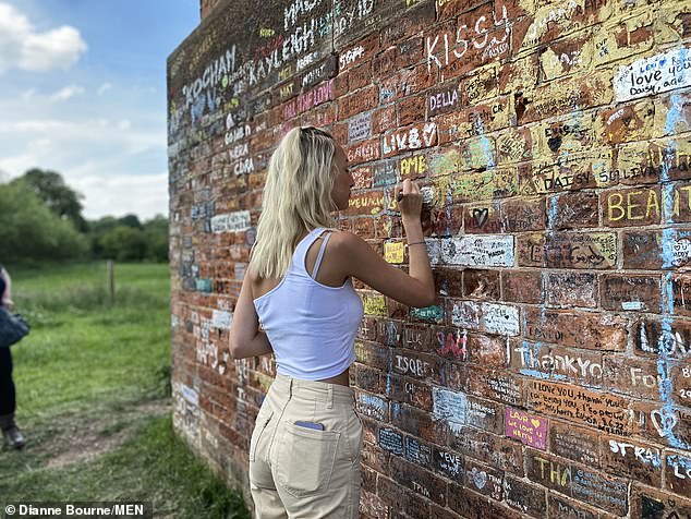 The railway viaduct where Harry wrote his name in a One Direction documentary film, and fans now flock there to write their own messages of adoration for Harry.