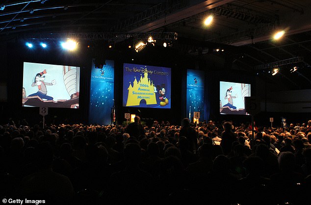 Disney's 2024 shareholder meeting will be held online, unlike this 2004 event