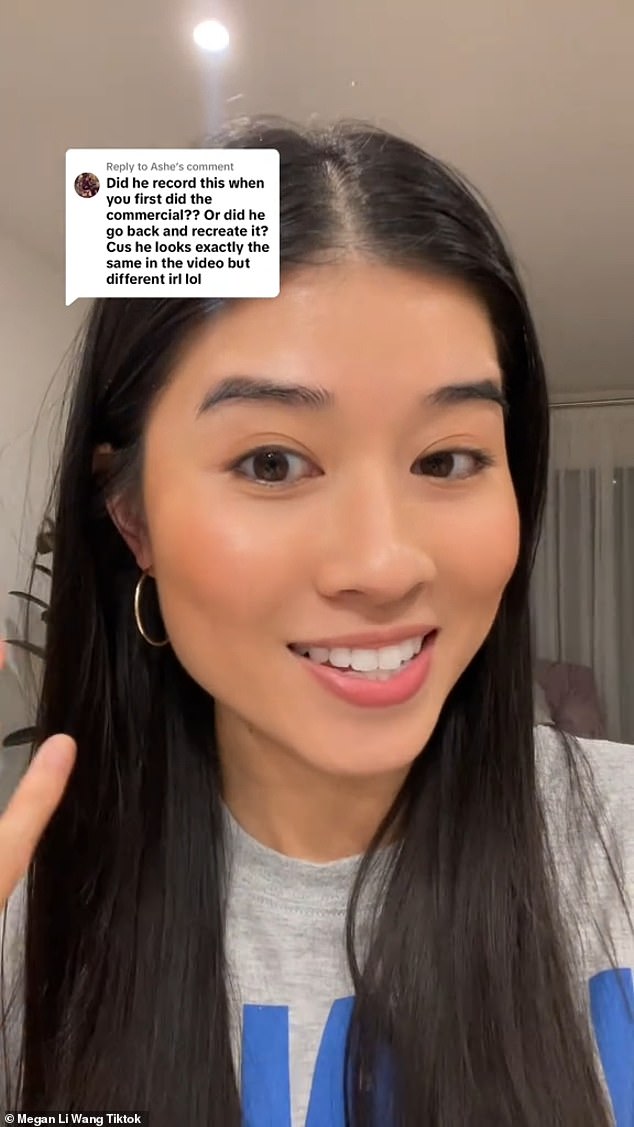 Wang also took to TikTok to explain how Lautman made the video, first showing the original Lenovo ad they filmed two years ago.