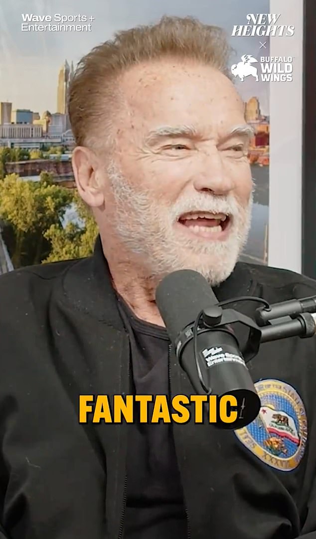 But movie legend Schwarzenegger is the guest in question on this week's New Heights.