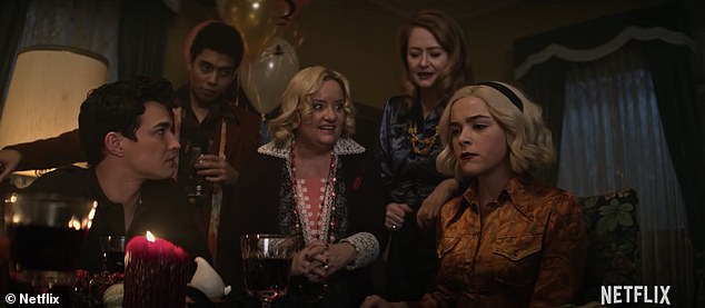 The two starred together in Netflix's Chilling Adventures Of Sabrina, which originated as a spin-off of Riverdale (pictured).