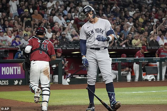 Yankees star slugger Aaron Judge went 0-for-3 with a walk, and his average now drops to .125.
