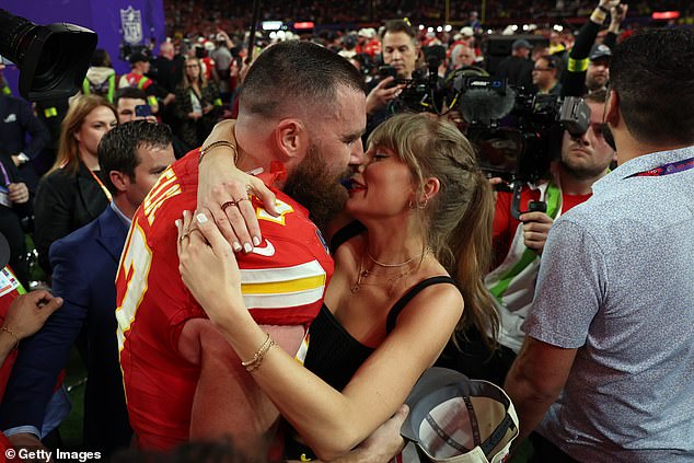 His relationship with pop star Taylor Swift further boosted Kelce's popularity last year.