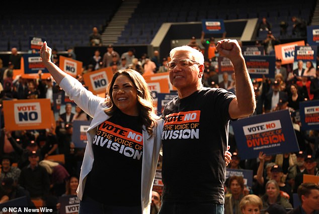 Leading No campaigners Jacinta Nampijinpa Price and Warren Mundine mobilized those who opposed The Voice last year.