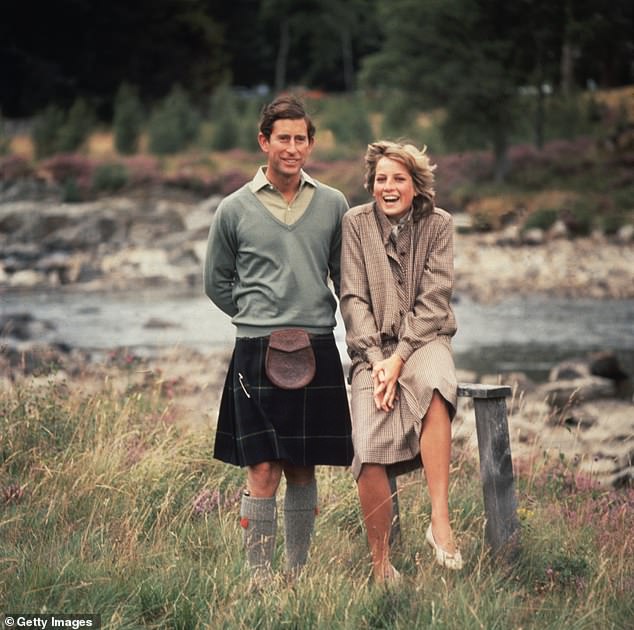 The then Prince Charles and Princess Diana at Balmoral in 1981 during their honeymoon.