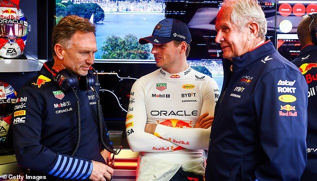 The saga has thrown Red Bull into crisis, with fears that Max Verstappen could retire if adviser Helmut Marko (R) was suspended over allegations he had leaked information.