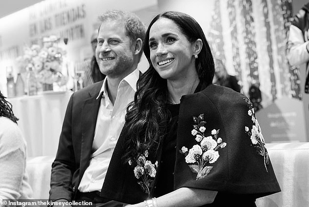In love: Harry and Meghan helped host the exclusive party honoring the Kinsey African American Art and History Collection last month.