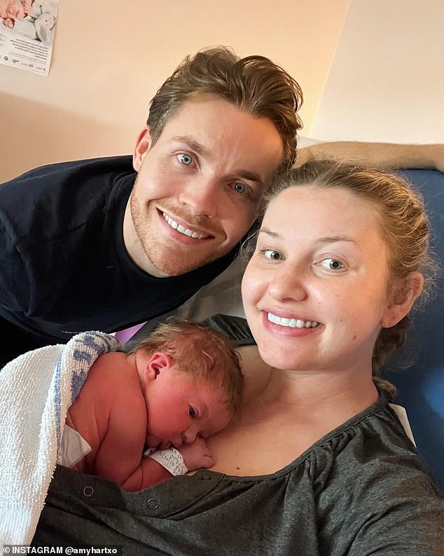 The TV personality, 31, has been candid about how her body has changed in the year since she and fiancé Sam Ranson welcomed their first child (pictured in March 2023).