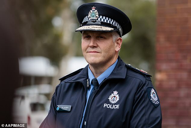 Police Commissioner Blanch (pictured) told morning radio on Wednesday that he was disappointed by his son's actions but still loves him.