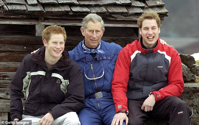 Prince Charles, Prince William and Prince Harry held a press conference during the holidays in 2005.