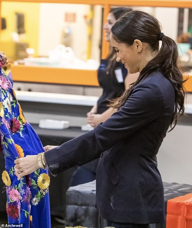 Meghan Markle at the Archewell Foundation's San Antonio Welcome Project in March