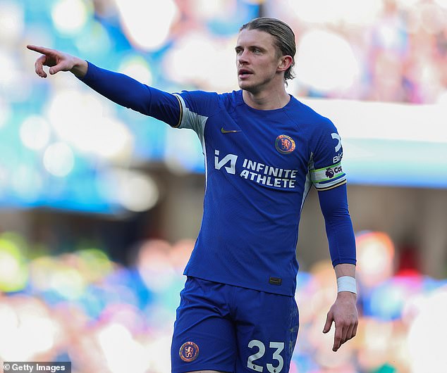 Gallagher captained Chelsea during Saturday's 2-2 Premier League match at Stamford Bridge.