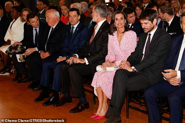 King Felipe and Letizia during the presentation of the gold medals for merit in fine arts 2022 in Cádiz