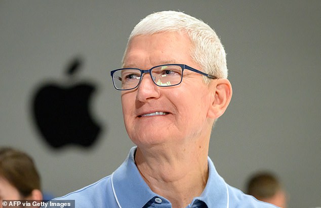 In late February, Apple (pictured CEO Tim Cook) canceled work on its electric car project called Titan.