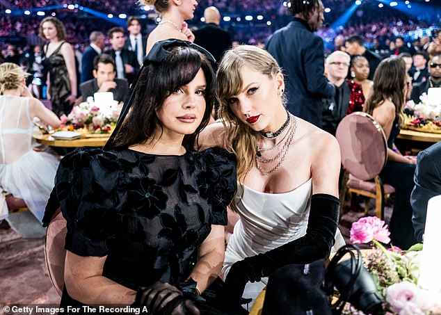 Taylor's collaborator Lana (pictured together last month) is one of the festival's headliners.