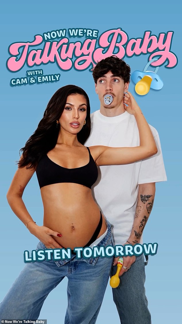 Her post comes after she and her baby's father, Cam Holmes, revealed the sex of their future newborn on their podcast.