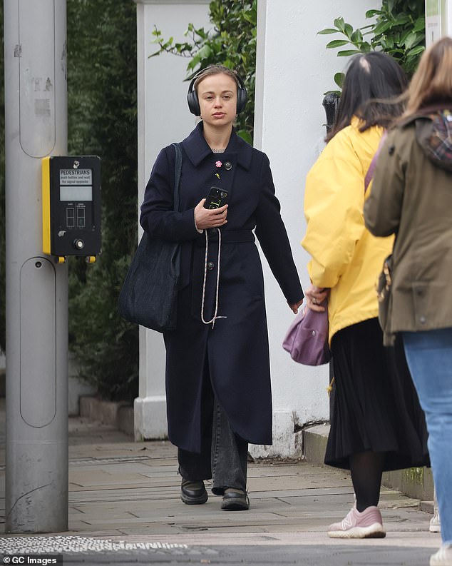The 28-year-old model donned a pair of practical yet edgy black biker boots for a casual stroll.