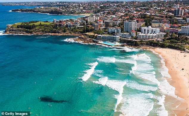 Hydrofoiling is banned from some of Sydney's most popular beaches, including Bondi (pictured)