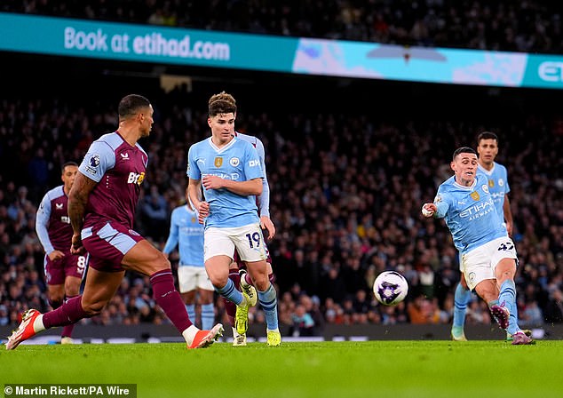 Foden got his hat-trick in style with a fine shot into the top corner from the edge of the area.