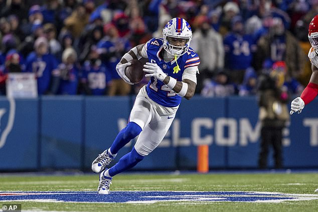 Last season, Diggs made 107 receptions for 1,183 yards and eight touchdowns for Buffalo.