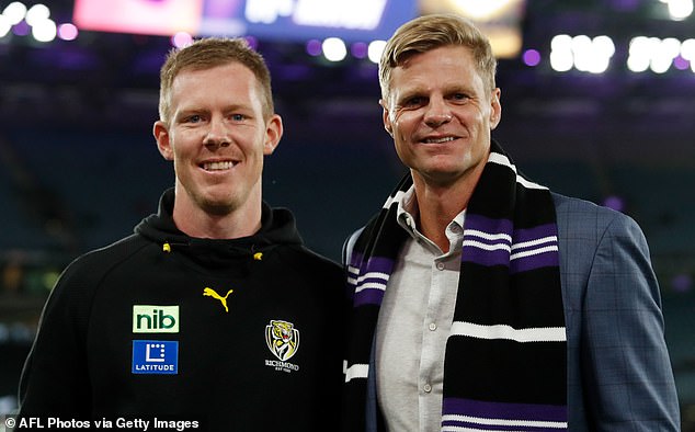 Jack Riewoldt's cousin Maddie died aged just 26 in 2015 due to aplastic anemia, a rare bone marrow failure syndrome (she is pictured with another cousin, fellow AFL star Nick Riewoldt).