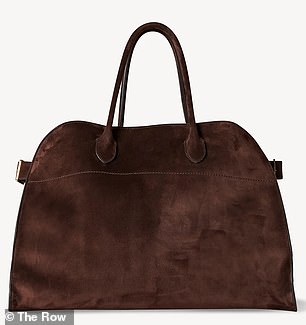 The Margaux bag, seen here in chocolate brown suede, comes in several finishes.