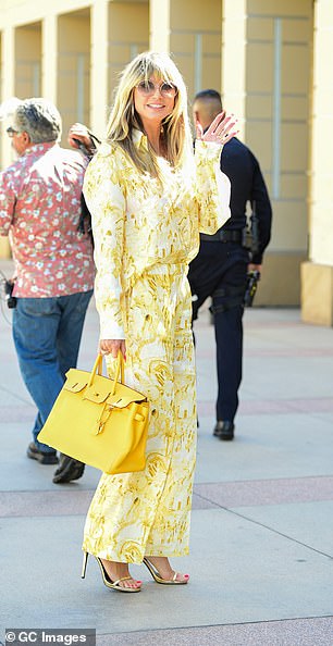 Heidi Klum has also worn the luxury bag in yellow