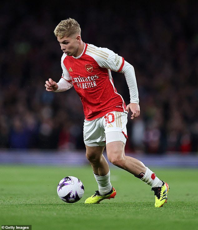 Striker Emile Smith Rowe impressed in rare start for Arsenal at the Emirates