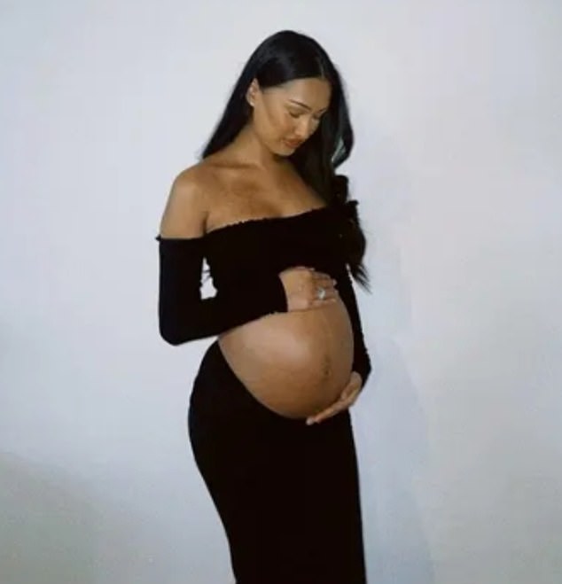 Further text messages between Saga and her alleged killer revealed that Ibrahim tried to convince his girlfriend to have an abortion shortly after she became pregnant, but Saga (pictured) wanted to have the child and was excited about becoming a mother.