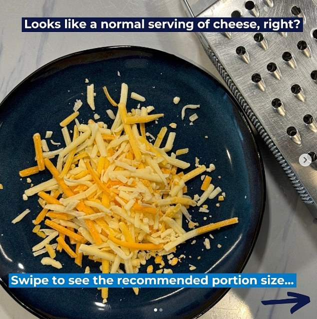 Grating an entire plate of cheese may be what you would normally do, but Bupa recommends much less.