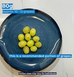According to Bupa, eating half a box of grapes is too much and instead we should also limit ourselves to 80g, which is between 10 and 12 grapes.