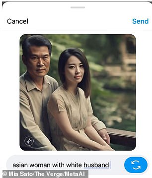Meta's AI refuses to show images of a white man like Zuckerberg with an Asian wife