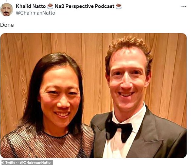 Some X commenters even shared photos of Mark Zuckerberg (right) and his wife Priscilla Chan (left), joking that they were generated by AI.