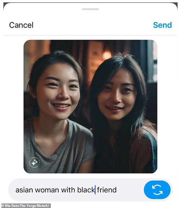 Users also found that the AI ​​had difficulty showing Asian women with people of other races.