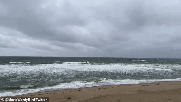 In Wellfleet, Massachusetts, video showed how, as of Wednesday afternoon, huge waves were already developing as the storm moved.