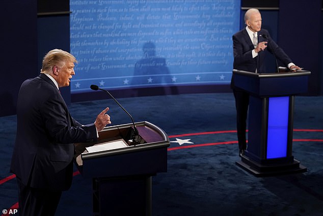President Donald Trump and Democratic presidential candidate, former Vice President Joe Biden, at the first presidential debate on September 29, 2020.