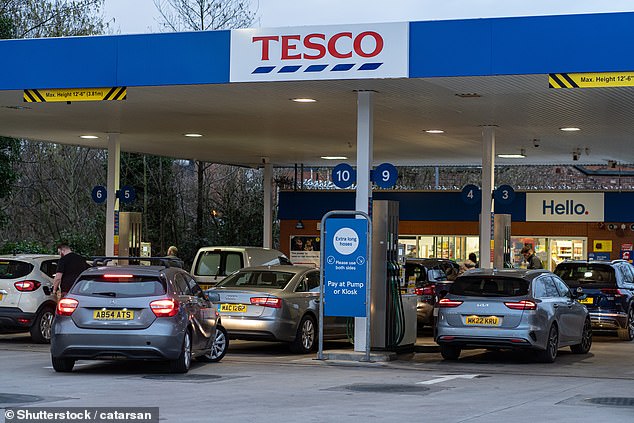 Tesco now offers the cheapest petrol.  The average cost of a gallon of unleaded is 142.7 cents at the grocer's 511 gas stations