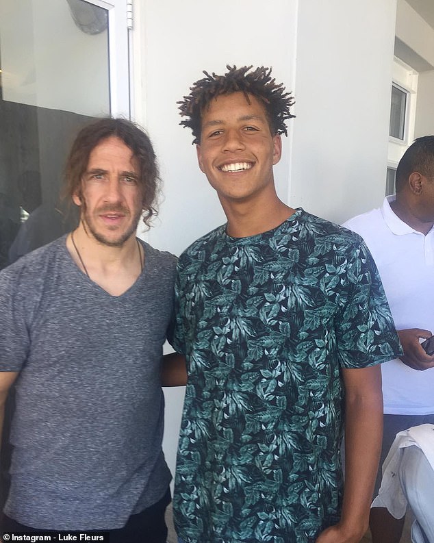 Fleurs idolized former Spain and Barcelona star Carles Puyol and met him on his 18th birthday.