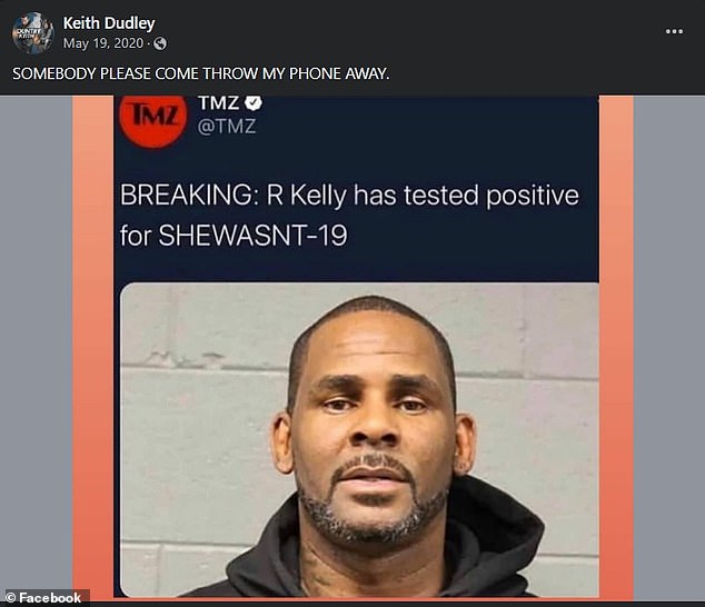 In a May 2020 social post, Dudley joked about singer R. Kelly, who was convicted of three counts of producing child pornography and three counts of inciting a minor to engage in sexual activity.