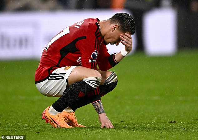 The Brazilian international looked devastated on the pitch after Jarred Gillett's final whistle