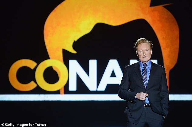 Following his stint on The Tonight Show, O'Brien embarked on an 11-season journey as host of TBS's late-night show Conan, culminating in its finale in 2021, concluding his 28-year stint as a late-night talk host. show host; in the photo 2014