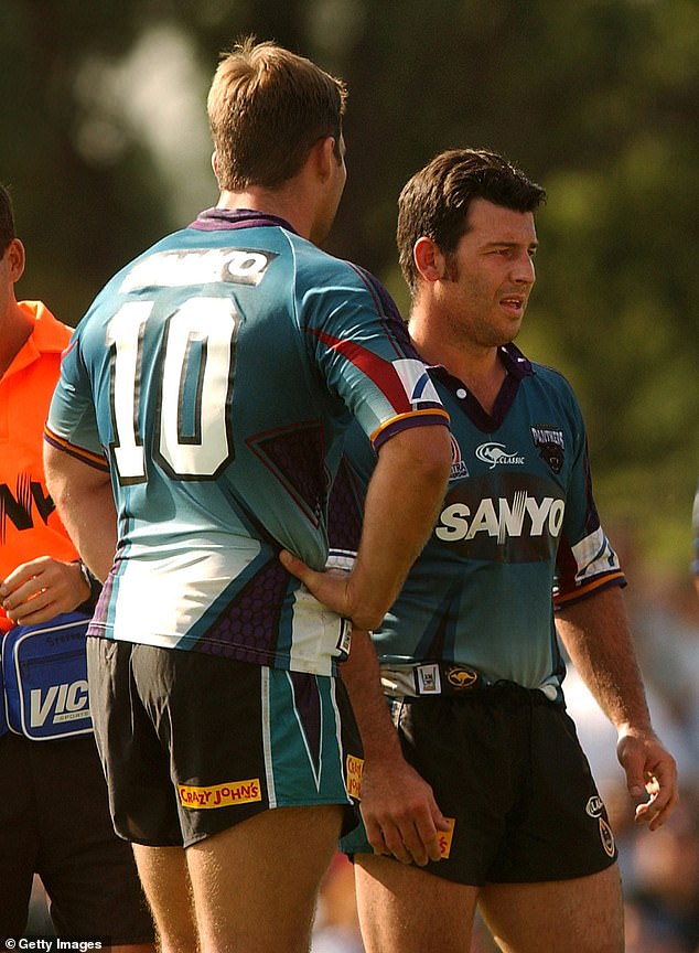 The NRL is equally guilty of some kit surprises, such as Penrith's kit in their 2003 premiership-winning season (pictured).