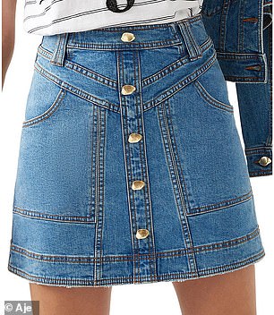 Aje Belmond Denim Mini Skirt ($295)