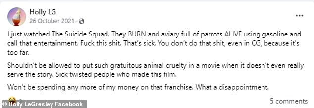 In another post, LeGresley presents herself as an animal lover and even an activist against animal abuse.