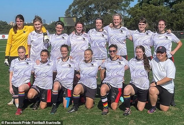Sydney's Flying Bats team (pictured) won a recent tournament without losing a single game, even crushing their opponents 10-nil on their way to victory with five trans players on the team.