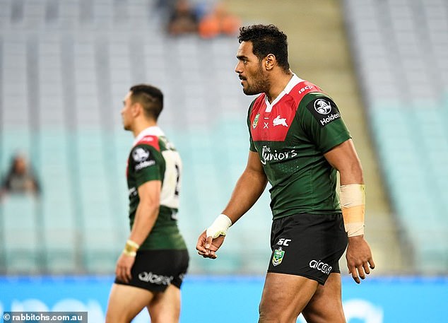 Mailata starred for the NRL's South Sydney Rabbitohs (pictured) before taking a big risk by switching from football to a sport he had never played before.